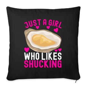 Oysters Oyster Lovers - Sofa pillowcase 17,3'' x 17,3'' (45 x 45 cm) - black - Front