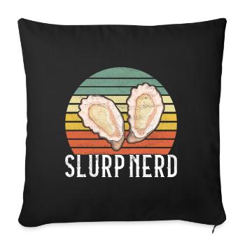 Oysters Oyster Lovers - Sofa pillowcase 17,3'' x 17,3'' (45 x 45 cm) - black - Front