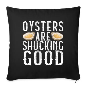 Oysters Oyster Lovers - Sofa pillowcase 17,3'' x 17,3'' (45 x 45 cm) - black - Front