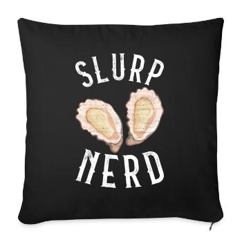Oysters Oyster Lovers - Sofa pillowcase 17,3'' x 17,3'' (45 x 45 cm) - black - Front