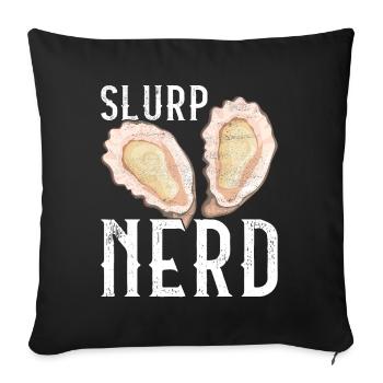 Oysters Oyster Lovers - Sofa pillowcase 17,3'' x 17,3'' (45 x 45 cm) - black - Front