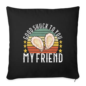 Oysters Oyster Lovers - Sofa pillowcase 17,3'' x 17,3'' (45 x 45 cm) - black - Front