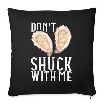 Oysters Oyster Lovers - Sofa pillowcase 17,3'' x 17,3'' (45 x 45 cm) - black - Front