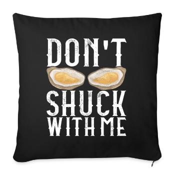 Oysters Oyster Lovers - Sofa pillowcase 17,3'' x 17,3'' (45 x 45 cm) - black - Front
