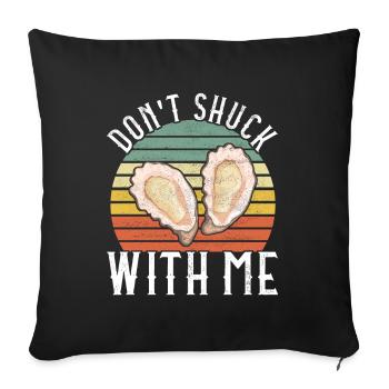 Oysters Oyster Lovers - Sofa pillowcase 17,3'' x 17,3'' (45 x 45 cm) - black - Front