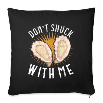 Oysters Oyster Lovers - Sofa pillowcase 17,3'' x 17,3'' (45 x 45 cm) - black - Front