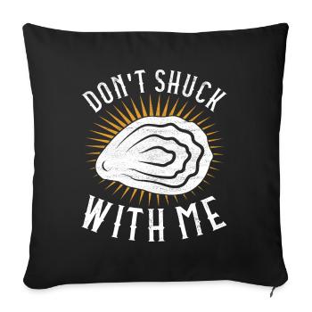 Oysters Oyster Lovers - Sofa pillowcase 17,3'' x 17,3'' (45 x 45 cm) - black - Front
