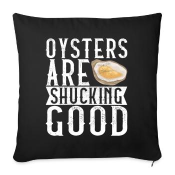 Oysters Oyster Lovers - Sofa pillowcase 17,3'' x 17,3'' (45 x 45 cm) - black - Front