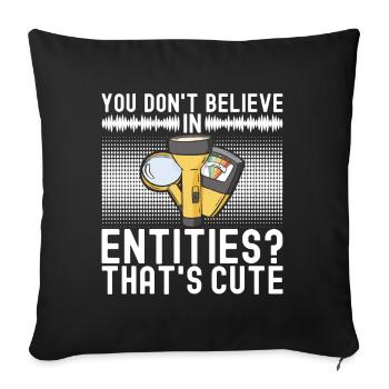 Paranormal Investigator Ghost Hunting - Sofa pillowcase 17,3'' x 17,3'' (45 x 45 cm) - black - Front