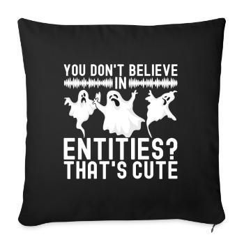 Paranormal Investigator Ghost Hunting - Sofa pillowcase 17,3'' x 17,3'' (45 x 45 cm) - black - Front