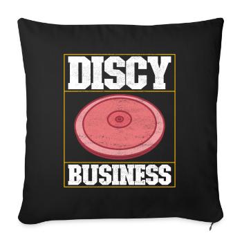 Lancer du disque Lancer du disque - Housse de coussin décorative 45 x 45 cm - noir - Devant