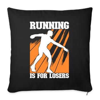 Lancer du disque Lancer du disque - Housse de coussin décorative 45 x 45 cm - noir - Devant