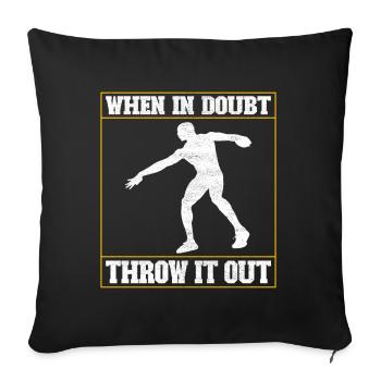 Lancer du disque Lancer du disque - Housse de coussin décorative 45 x 45 cm - noir - Devant