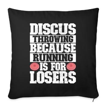 Lancer du disque Lancer du disque - Housse de coussin décorative 45 x 45 cm - noir - Devant