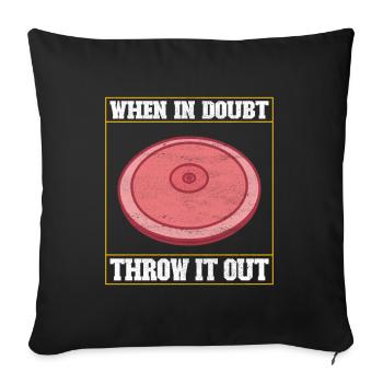 Lancer du disque Lancer du disque - Housse de coussin décorative 45 x 45 cm - noir - Devant