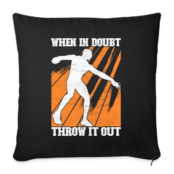 Lancer du disque Lancer du disque - Housse de coussin décorative 45 x 45 cm - noir - Devant