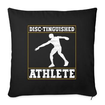Lancer du disque Lancer du disque - Housse de coussin décorative 45 x 45 cm - noir - Devant