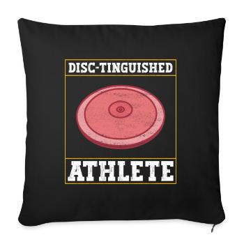 Lancer du disque Lancer du disque - Housse de coussin décorative 45 x 45 cm - noir - Devant