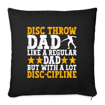 Lancer du disque Lancer du disque - Housse de coussin décorative 45 x 45 cm - noir - Devant