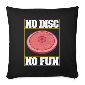 Lancer du disque Lancer du disque - Housse de coussin décorative 45 x 45 cm - noir - Devant