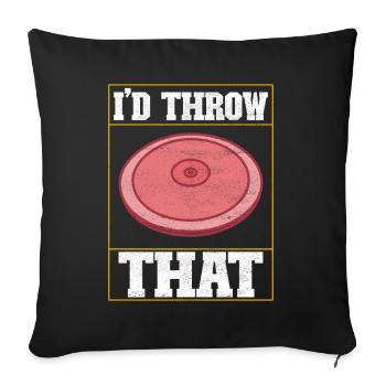Lancer du disque Lancer du disque - Housse de coussin décorative 45 x 45 cm - noir - Devant
