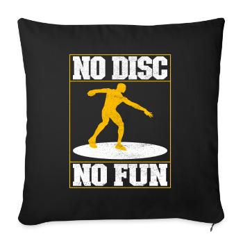 Lancer du disque Lancer du disque - Housse de coussin décorative 45 x 45 cm - noir - Devant
