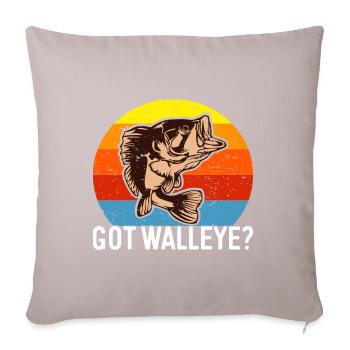 Walleye Fishing Angler - Sofa pillowcase 17,3'' x 17,3'' (45 x 45 cm) - light taupe - Front