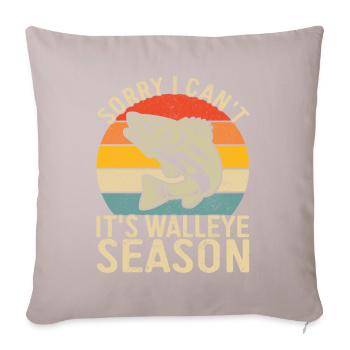Walleye Fishing Angler - Sofa pillowcase 17,3'' x 17,3'' (45 x 45 cm) - light taupe - Front