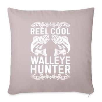Walleye Fishing Angler - Sofa pillowcase 17,3'' x 17,3'' (45 x 45 cm) - light taupe - Front