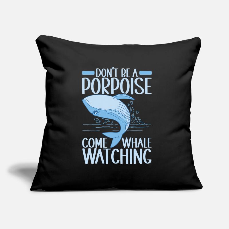 Baleines Baleine Housse de coussin décorative 45 x 45 cm