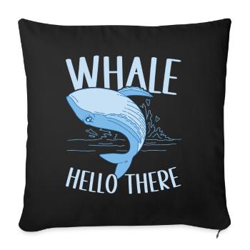 Whales Whale - Sofa pillowcase 17,3'' x 17,3'' (45 x 45 cm) - black - Front