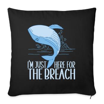 Whales Whale - Sofa pillowcase 17,3'' x 17,3'' (45 x 45 cm) - black - Front