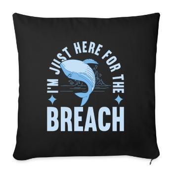 Whales Whale - Sofa pillowcase 17,3'' x 17,3'' (45 x 45 cm) - black - Front