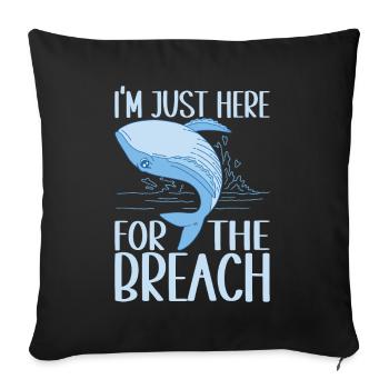 Whales Whale - Sofa pillowcase 17,3'' x 17,3'' (45 x 45 cm) - black - Front