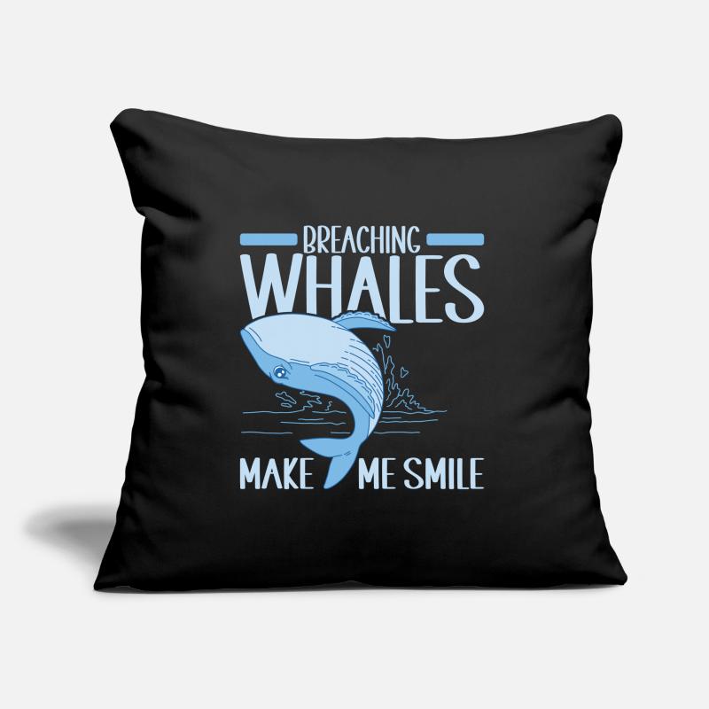 Baleines Baleine Housse de coussin décorative 45 x 45 cm
