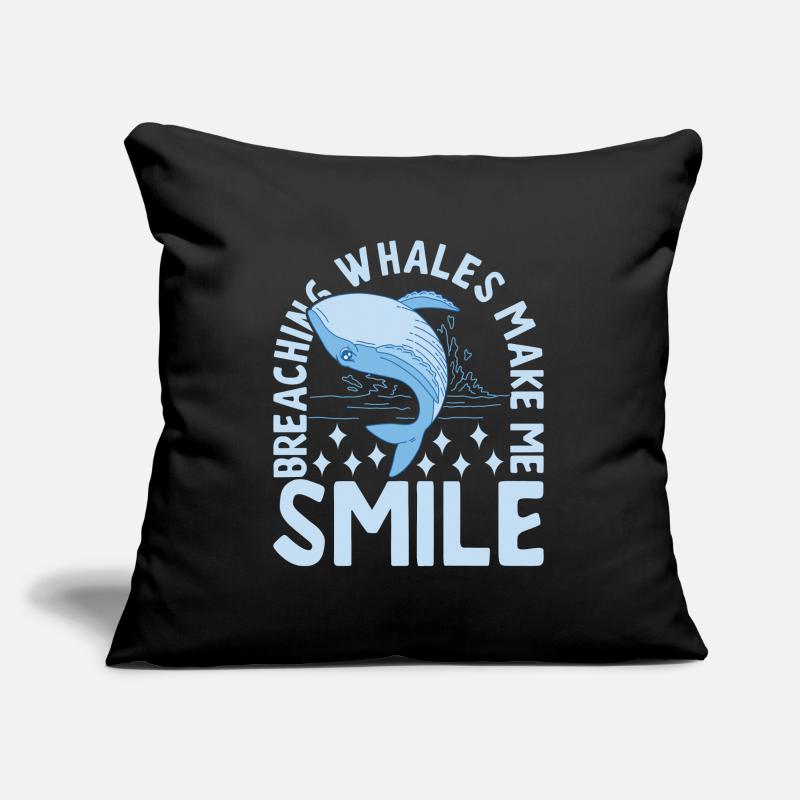 Baleines Baleine Housse de coussin décorative 45 x 45 cm