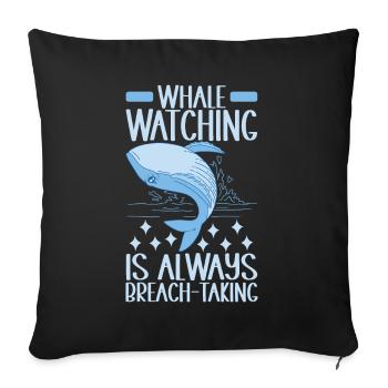 Whales Whale - Sofa pillowcase 17,3'' x 17,3'' (45 x 45 cm) - black - Front