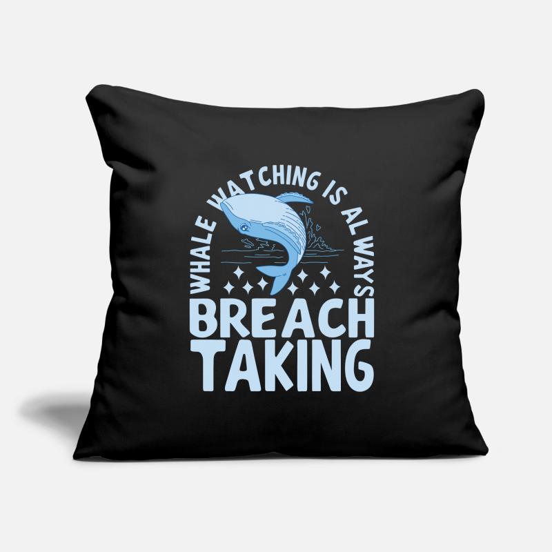 Baleines Baleine Housse de coussin décorative 45 x 45 cm