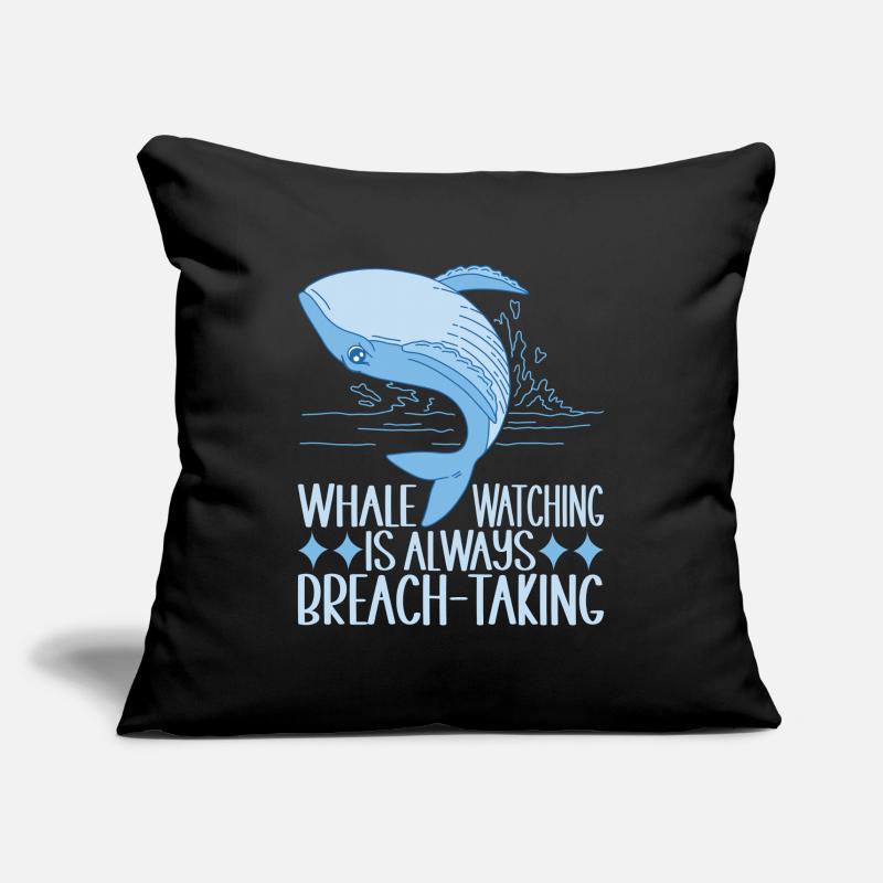 Baleines Baleine Housse de coussin décorative 45 x 45 cm