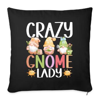 Nains de jardin Jardinage - Housse de coussin décorative 45 x 45 cm - noir - Devant