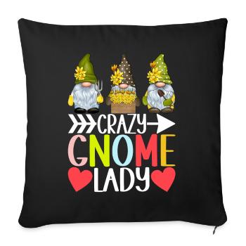 Nains de jardin Jardinage - Housse de coussin décorative 45 x 45 cm - noir - Devant