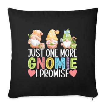 Nains de jardin Jardinage - Housse de coussin décorative 45 x 45 cm - noir - Devant