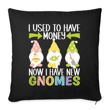 Nains de jardin Jardinage - Housse de coussin décorative 45 x 45 cm - noir - Devant