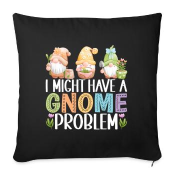 Nains de jardin Jardinage - Housse de coussin décorative 45 x 45 cm - noir - Devant