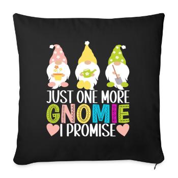 Nains de jardin Jardinage - Housse de coussin décorative 45 x 45 cm - noir - Devant
