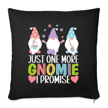 Nains de jardin Jardinage - Housse de coussin décorative 45 x 45 cm - noir - Devant
