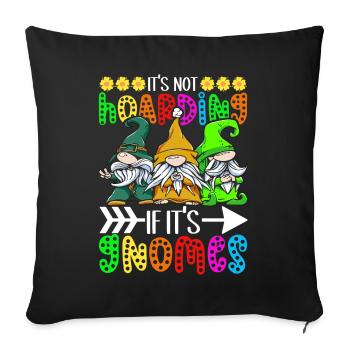 Nains de jardin Jardinage - Housse de coussin décorative 45 x 45 cm - noir - Devant