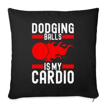 Dodgeball Dodgeball - Sofa pillowcase 17,3'' x 17,3'' (45 x 45 cm) - black - Front