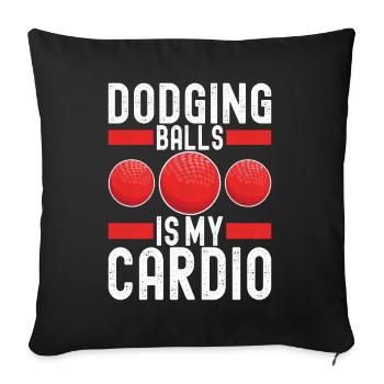 Dodgeball Dodgeball - Sofa pillowcase 17,3'' x 17,3'' (45 x 45 cm) - black - Front