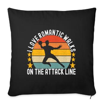 Dodgeball Dodgeball - Sofa pillowcase 17,3'' x 17,3'' (45 x 45 cm) - black - Front